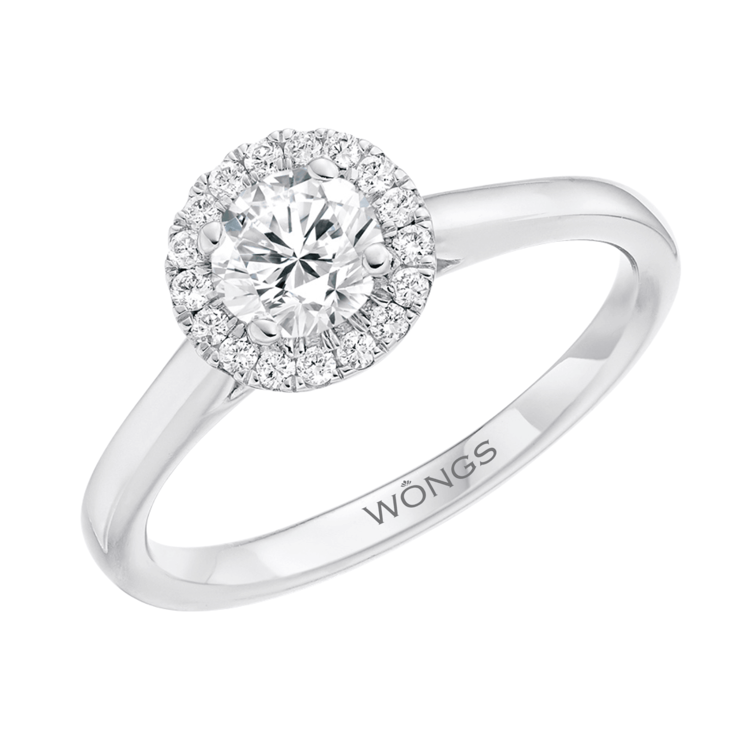 Brilliant Cut Halo Diamond Engagement Ring – Wongs Jewellers
