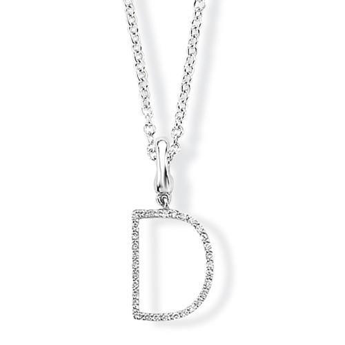 Diamond d necklace Clearance