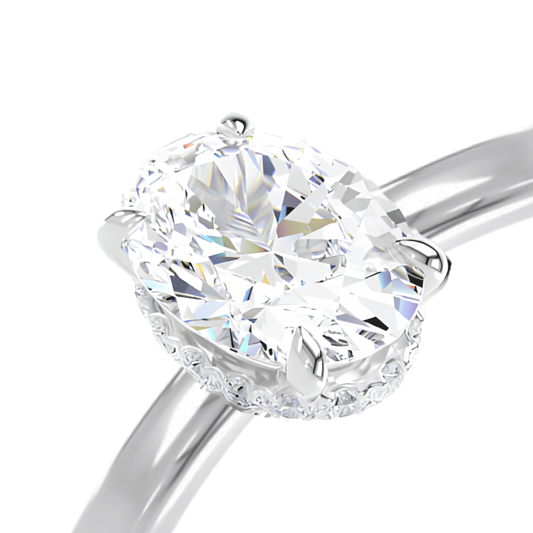 Hidden Halo Engagement Rings
