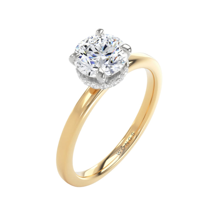 Laboratory Grown Round Brilliant Diamond Engagement Ring