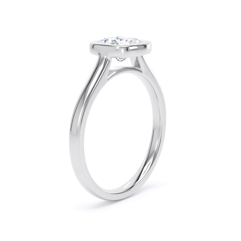 1.00ct Laboratory Grown Cushion Cut Engagement Ring