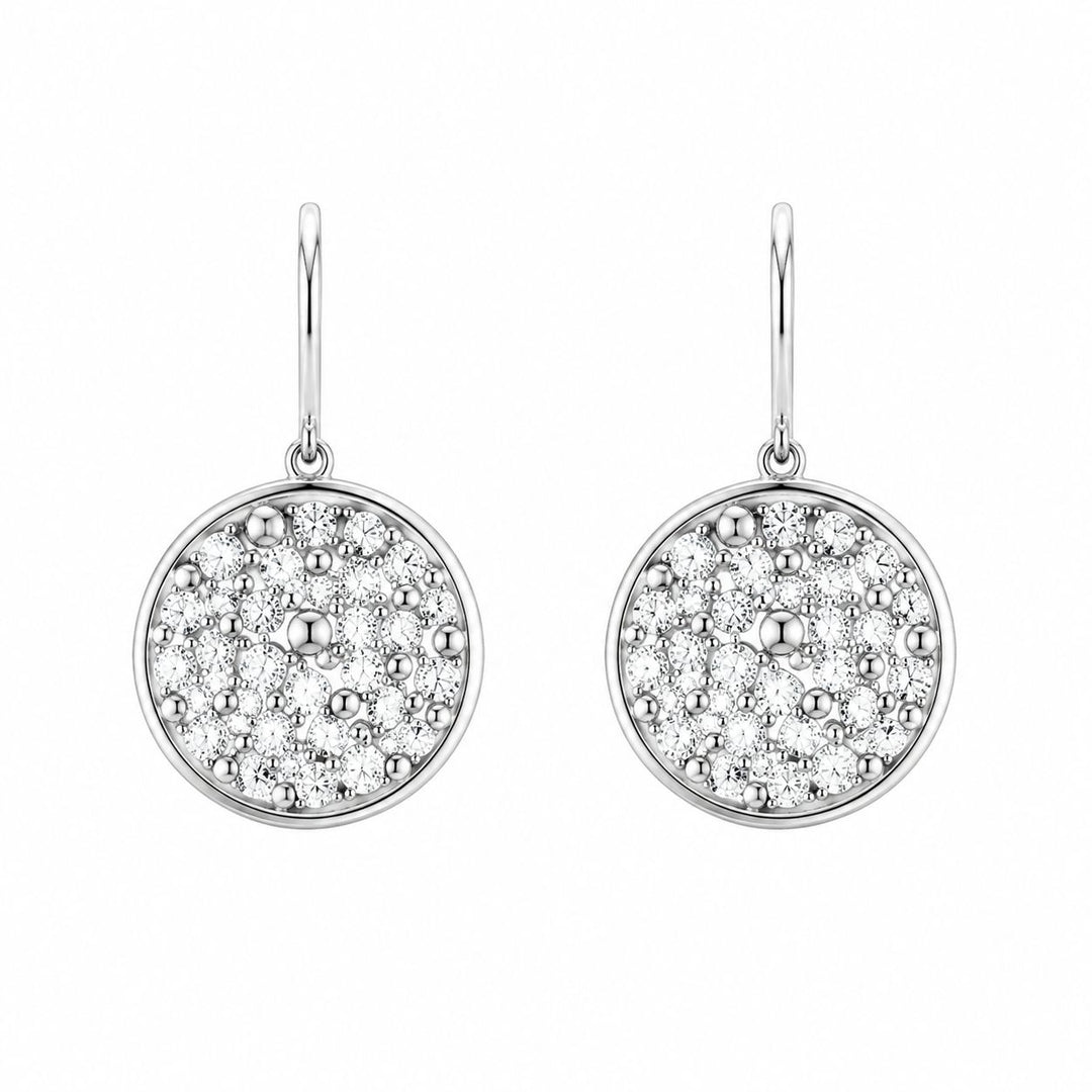 18ct White Gold Brilliant Cut 0.66ct Diamond Disc Earrings