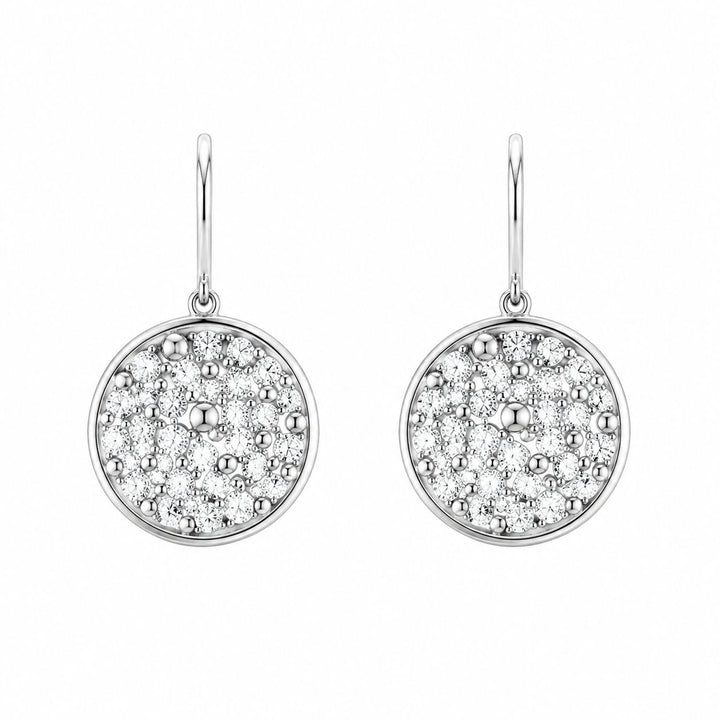 18ct White Gold Brilliant Cut 0.66ct Diamond Disc Earrings