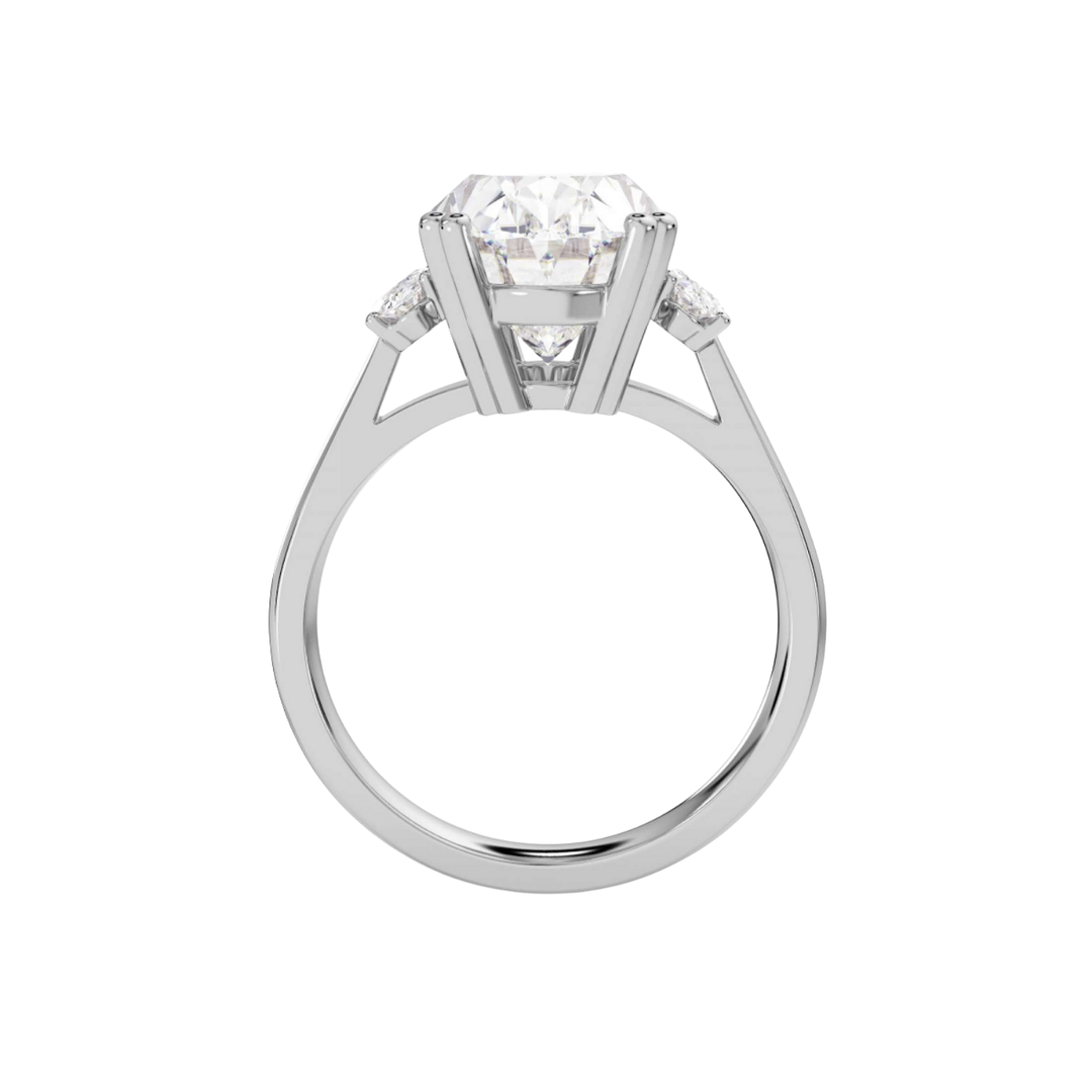 Laboratory Grown 5.00ct Oval Cut 'Ronaldo' Engagement Ring