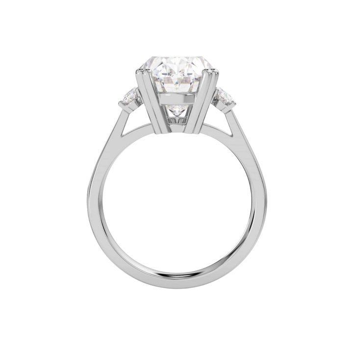 Laboratory Grown 5.00ct Oval Cut 'Ronaldo' Engagement Ring