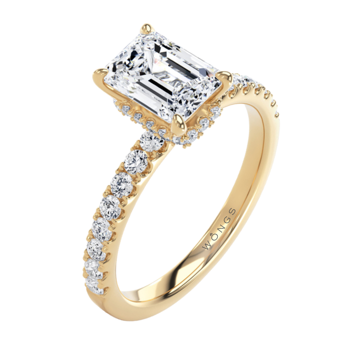 1.60ct Laboratory Grown Emerald Cut Diamond Engagement Ring