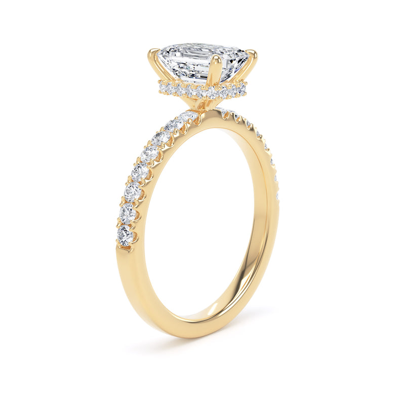 1.60ct Laboratory Grown Emerald Cut Diamond Engagement Ring