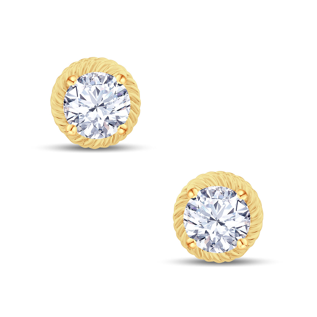 1.40ct Round Brilliant Diamond Swirl Earrings