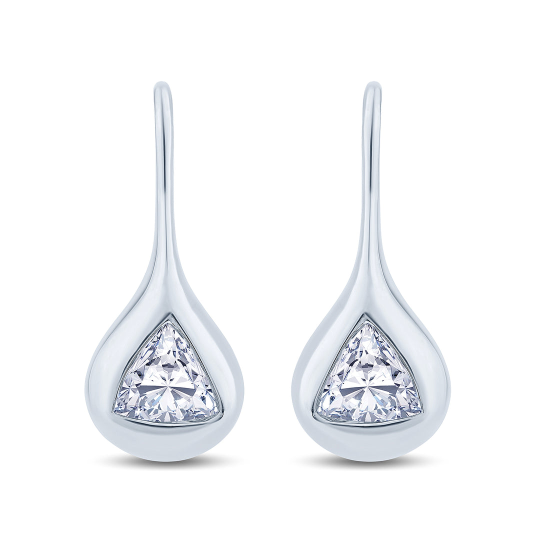 0.80ct Laboratory Grown Trilliant Cut Diamond Earrings