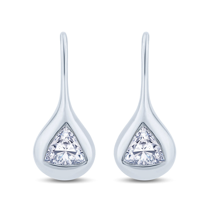 0.80ct Laboratory Grown Trilliant Cut Diamond Earrings