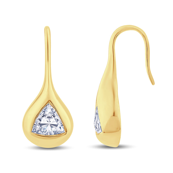 0.80ct Laboratory Grown Trilliant Cut Diamond Earrings