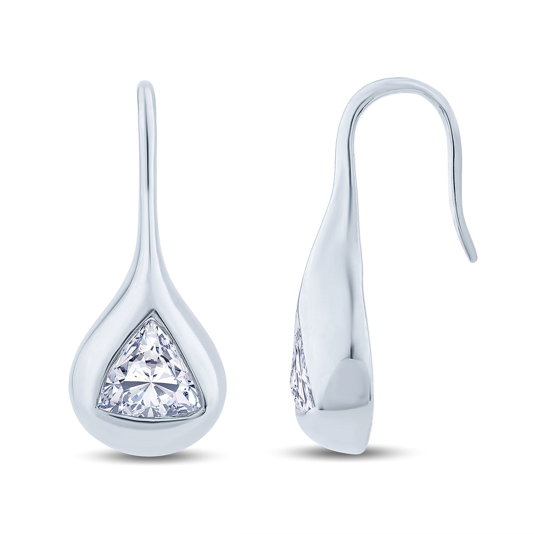 0.80ct Laboratory Grown Trilliant Cut Diamond Earrings