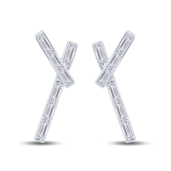 1.50ct Abstract Bamboo Diamond Earrings