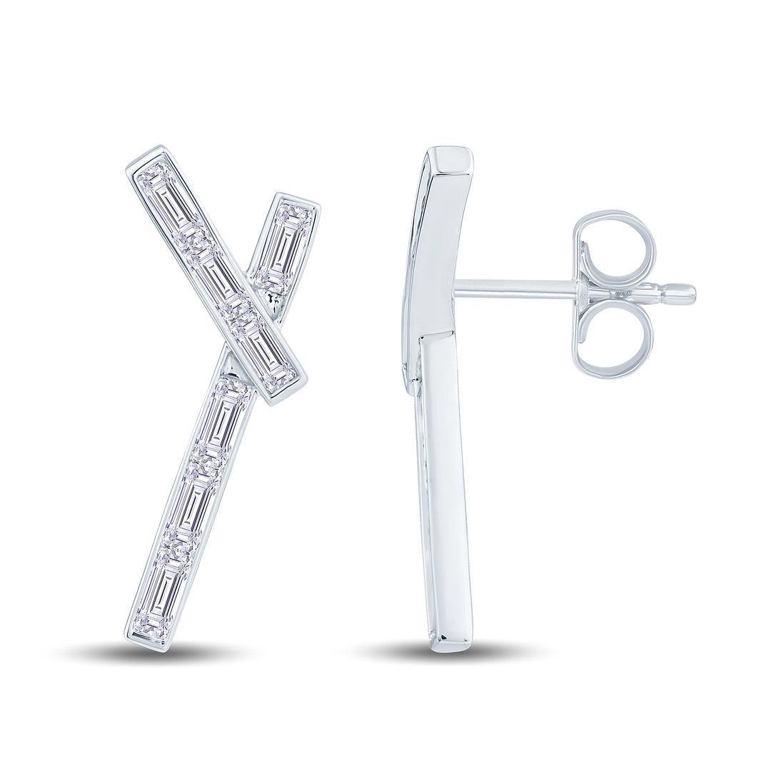 1.50ct Abstract Bamboo Diamond Earrings