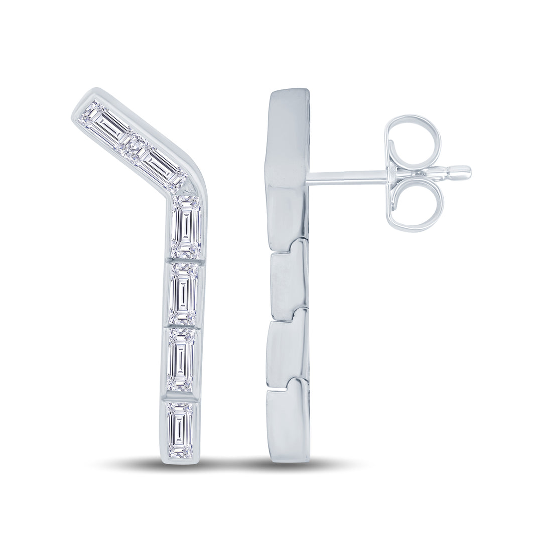 0.75ct Bamboo Diamond Earrings