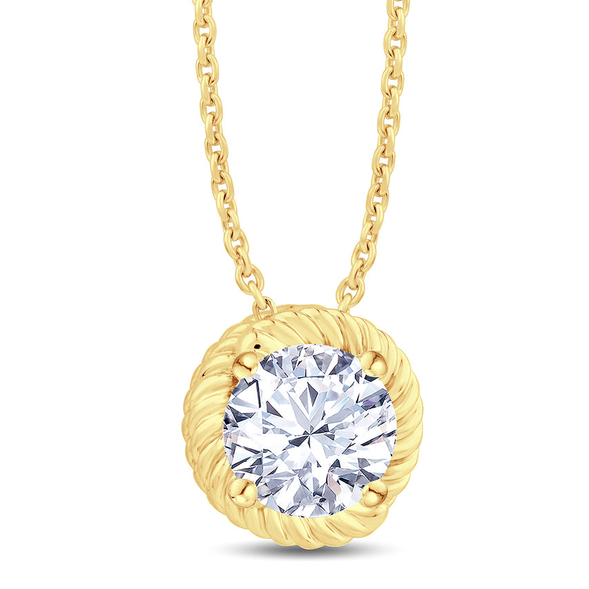 0.70ct Round Brilliant Swirl Necklace