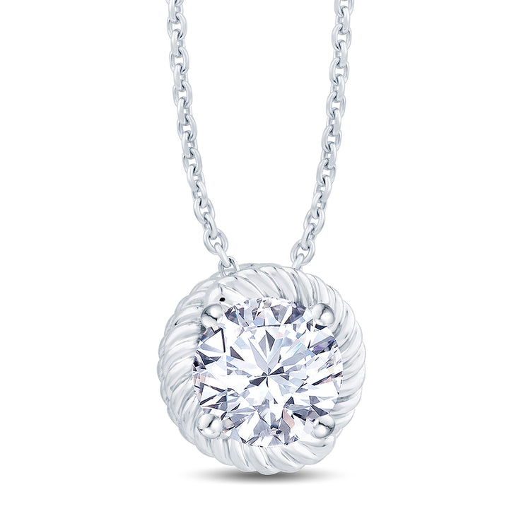 0.70ct Round Brilliant Swirl Necklace