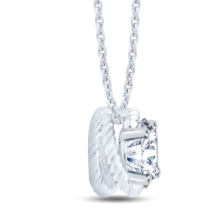 0.70ct Round Brilliant Swirl Necklace