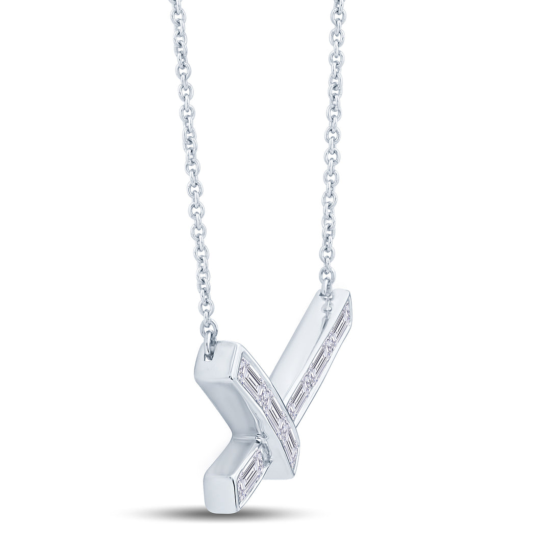 0.75ct Bamboo Diamond Necklace