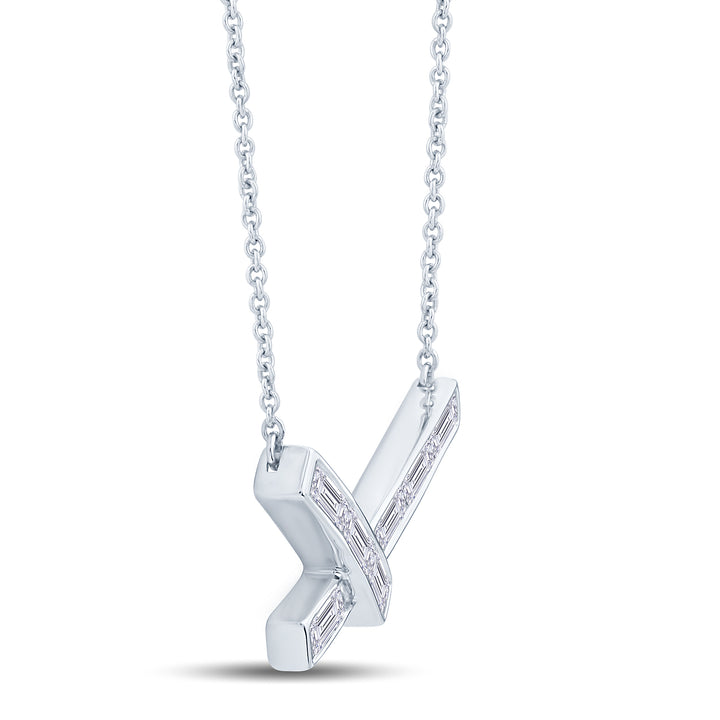 0.75ct Bamboo Diamond Necklace