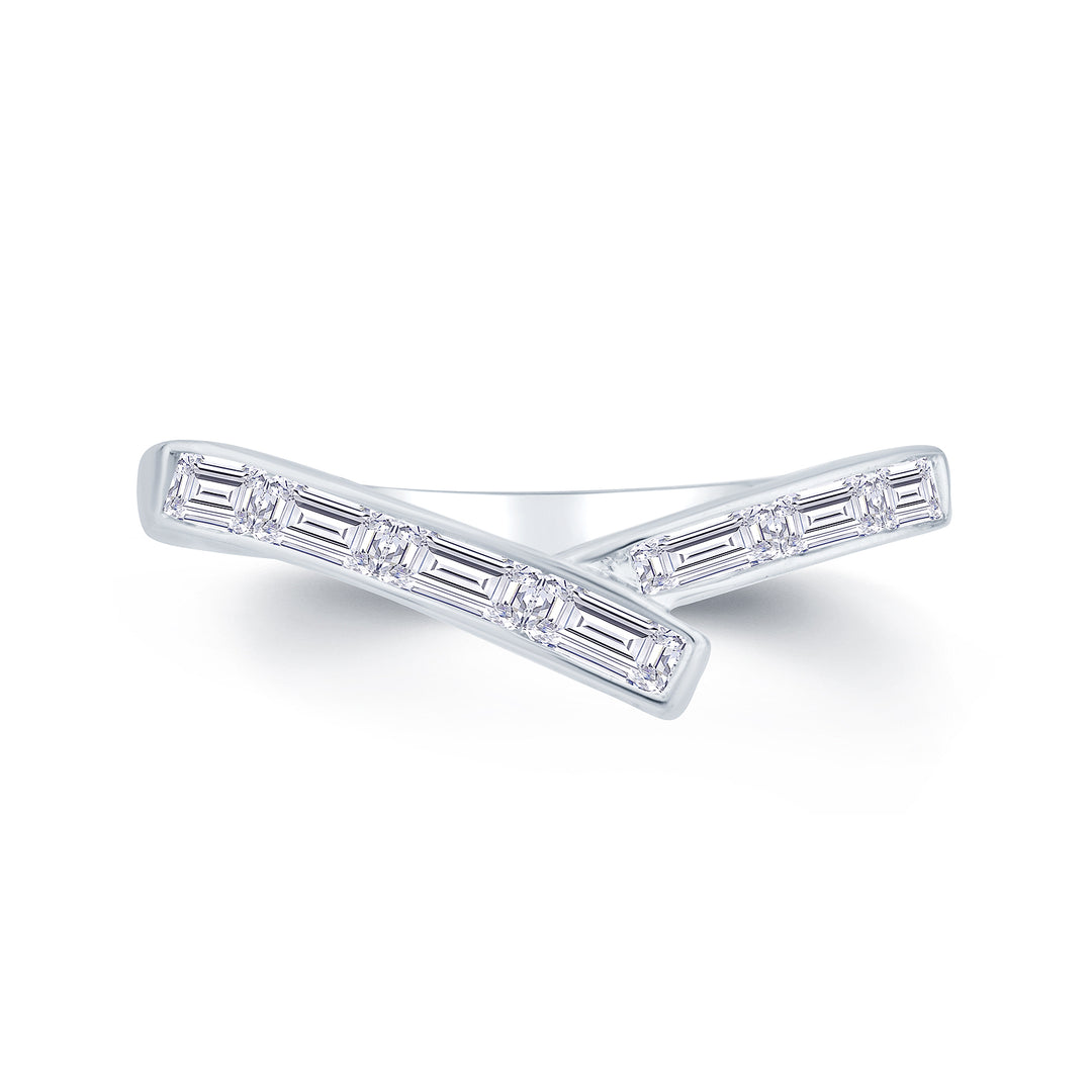 0.50ct Bamboo Diamond Wishbone Ring