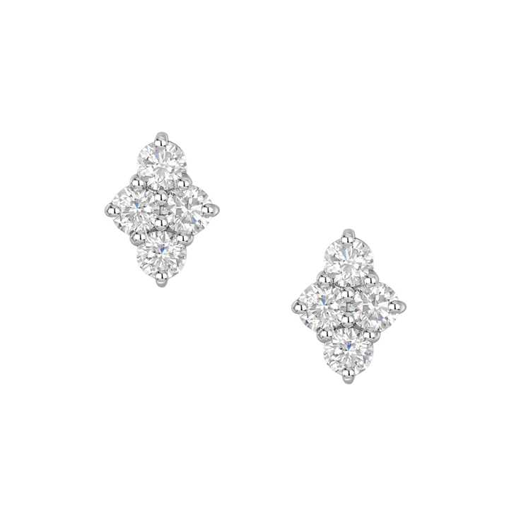 0.77ct Diamond Cluster Earrings