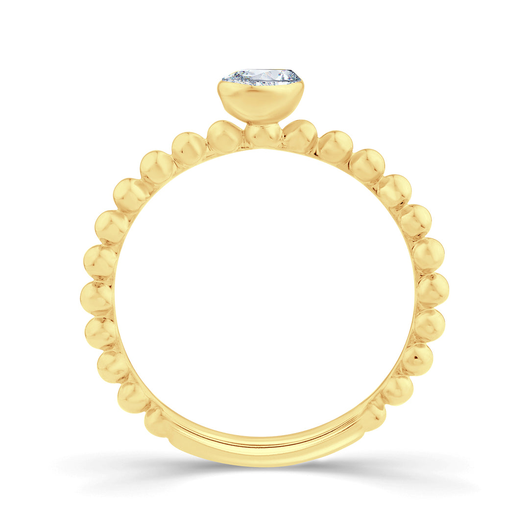 0.25ct Laboratory Grown Pear Cut Bubble Ring