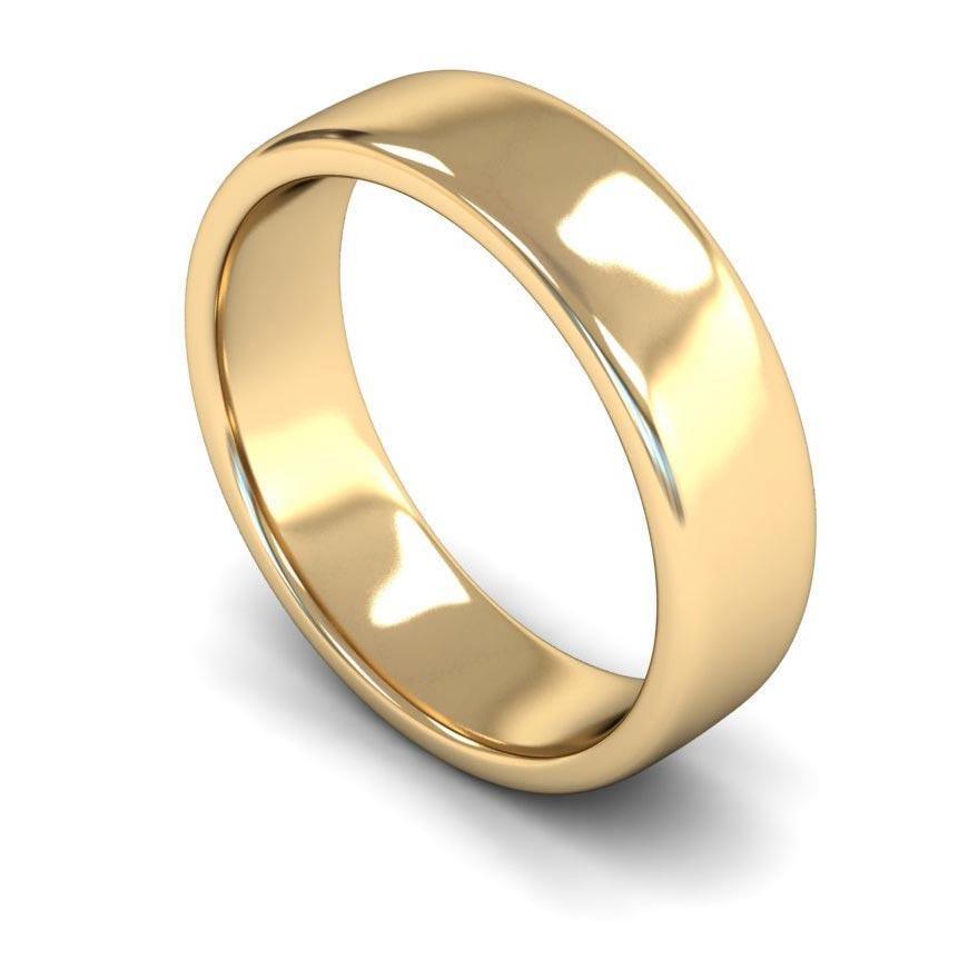 Medium Engagement Match Wedding Ring in 9ct Yellow Gold 6mm Wongs ...